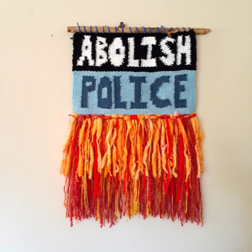Abolish police woven tapestry - wall hanging home decor 1312 ACAB
